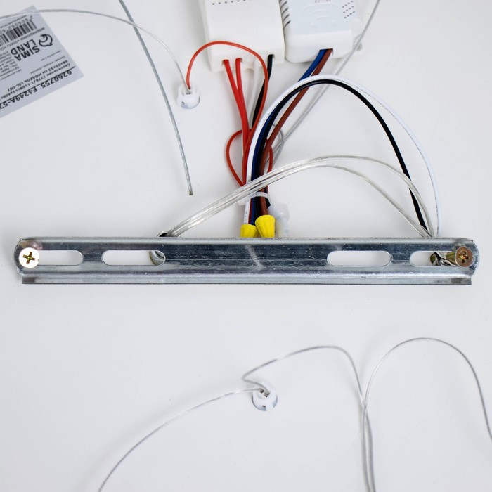 Светильник "Спутник" 1хLED 110Вт диммер+2х40Вт E14 серо-синий 68х55х33 см BayerLux