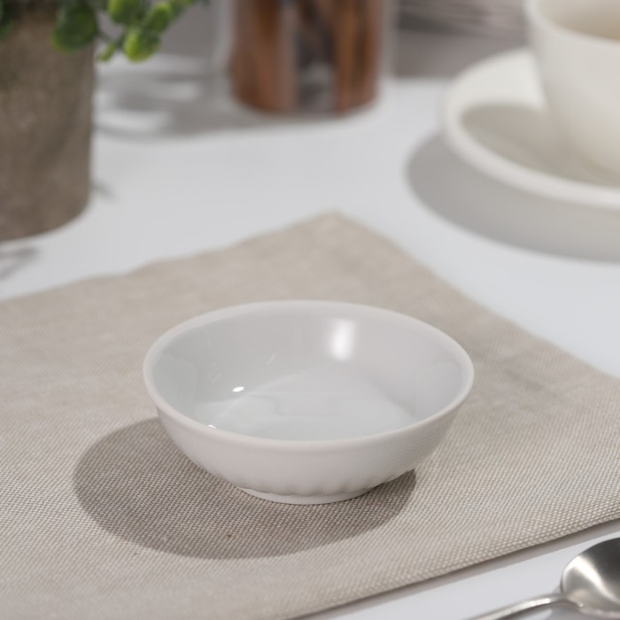 Блюдце для варенья «Белое», d=9 см, фарфор Блюдце для варенья «Белое», d=9 см, фарфор