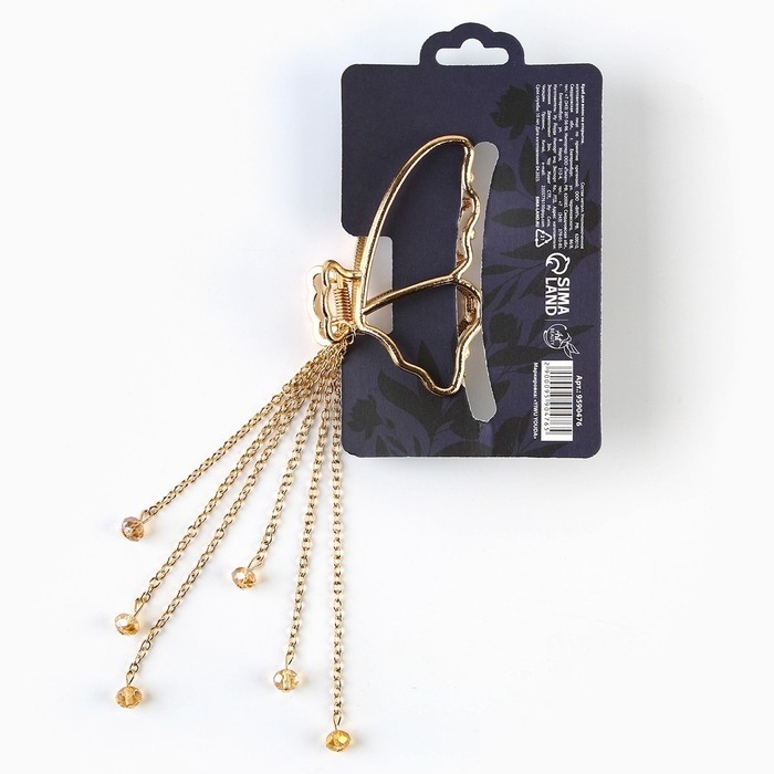 Краб для волос с цепочкой «Believe in love», 14 х 6 х 3 см Краб для волос с цепочкой «Believe in love», 14 х 6 х 3 см