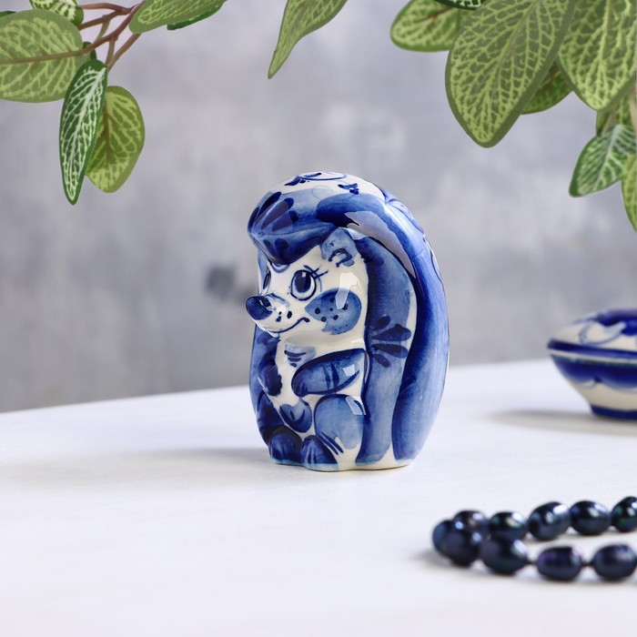 Сувенир «Еж», 9 см, гжель Сувенир «Еж», 9 см, гжель