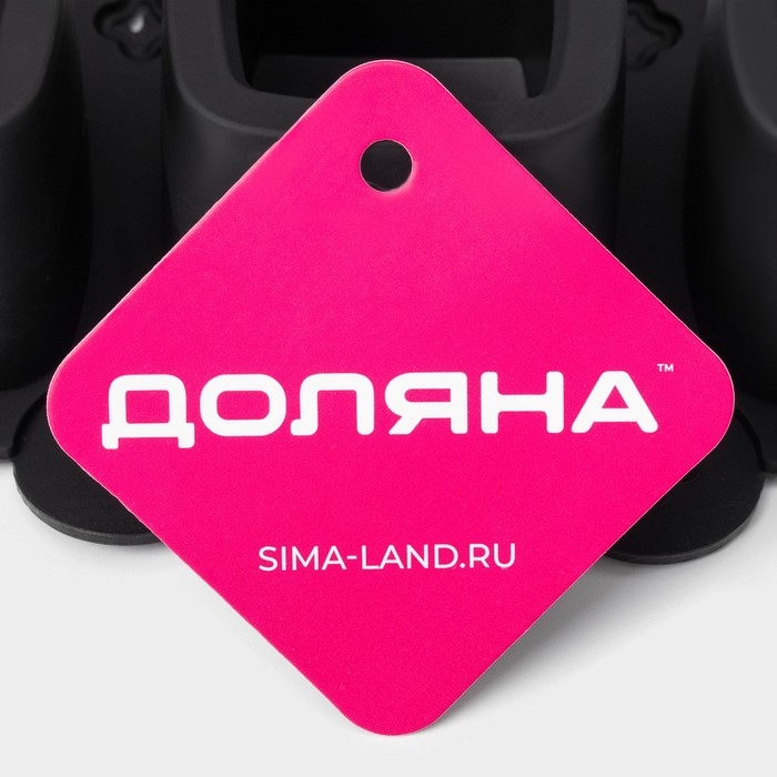 Форма для льда Доляна «Квадрат», силикон, 21,5×9,5×5 см, 3 ячейки (5,2х4,8 см), цвет чёрный Форма для льда Доляна «Квадрат», силикон, 21,5×9,5×5 см, 3 ячейки (5,2х4,8 см), цвет чёрный