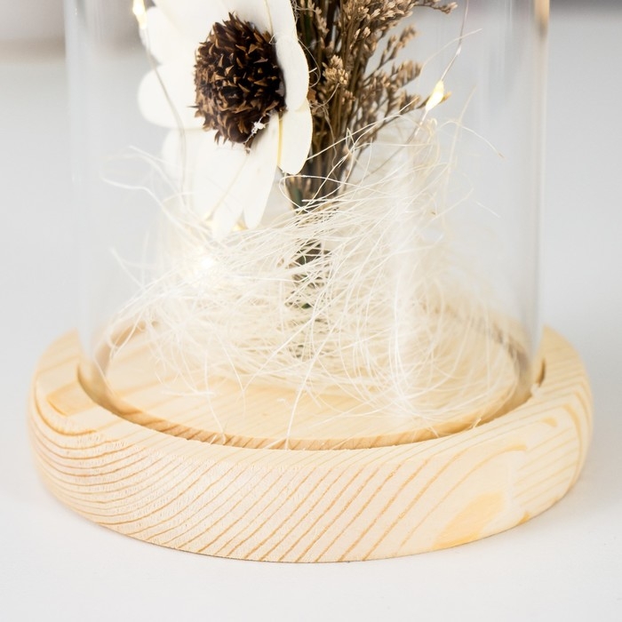 Ночник колба Ночник колба "Цветы" LED от батареек 3хААА 11х11х20 см RISALUX