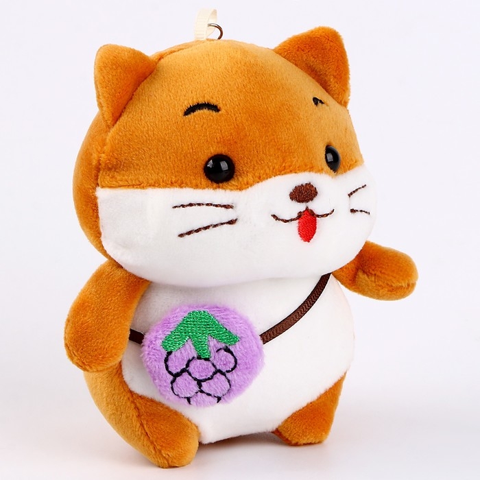 Мягкая игрушка &laquo;Хомяк с фруктиком&raquo; на брелоке, 12 см, цвета МИКС