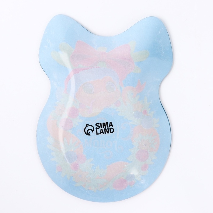 Тарелка новогодняя стеклянная в форме банта «С Новым годом! Змейка», 13,5 х 18 см Тарелка новогодняя стеклянная в форме банта «С Новым годом! Змейка», 13,5 х 18 см