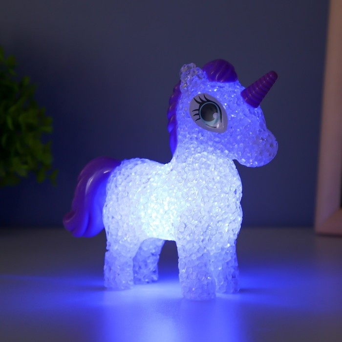 Ночник Ночник "Единорожка" LED 1Вт от батареек LR44 МИКС 14х12х5см RISALUX