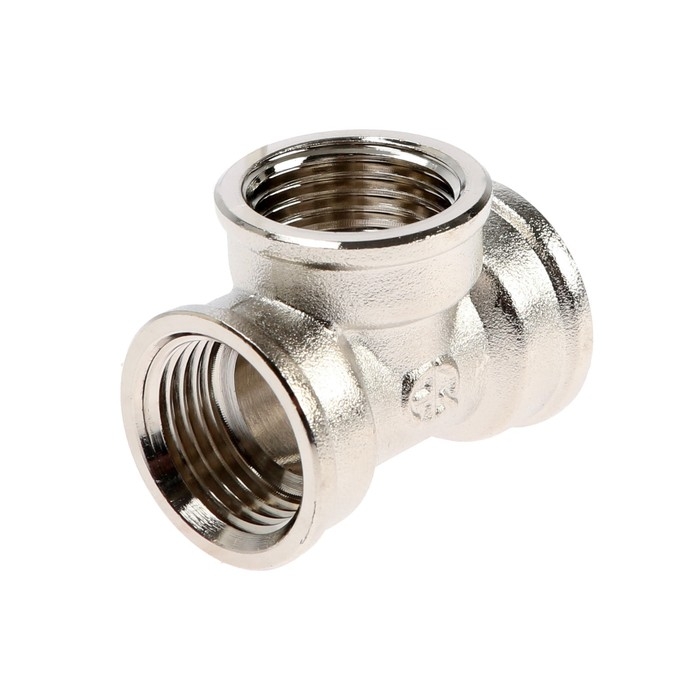 Тройник AQUALINK, 1/2 Тройник AQUALINK, 1/2", внутренняя/внутренняя/внутренняя резьба, никелированная латунь