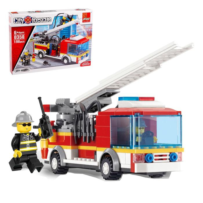 Конструктор «Пожарная машина», 196 деталей Конструктор «Пожарная машина», 196 деталей