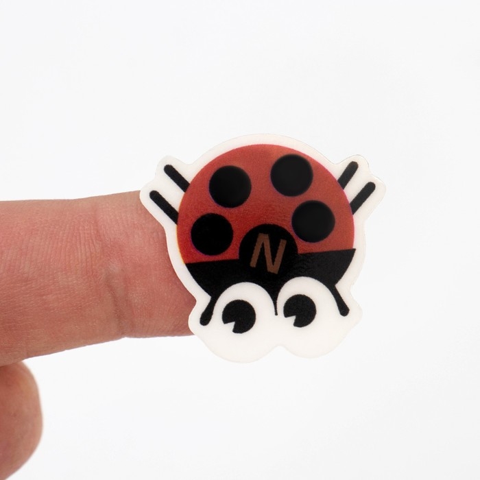 Детский термометр - наклейка налобный  Детский термометр - наклейка налобный "Божья коровка", до 40°, 2.8 х 2.9 см