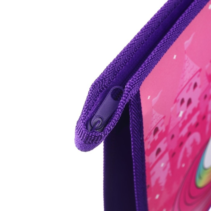 Папка для тетрадей А4, на молнии, пластик, Минни Маус и Единорог Папка для тетрадей А4, на молнии, пластик, Минни Маус и Единорог