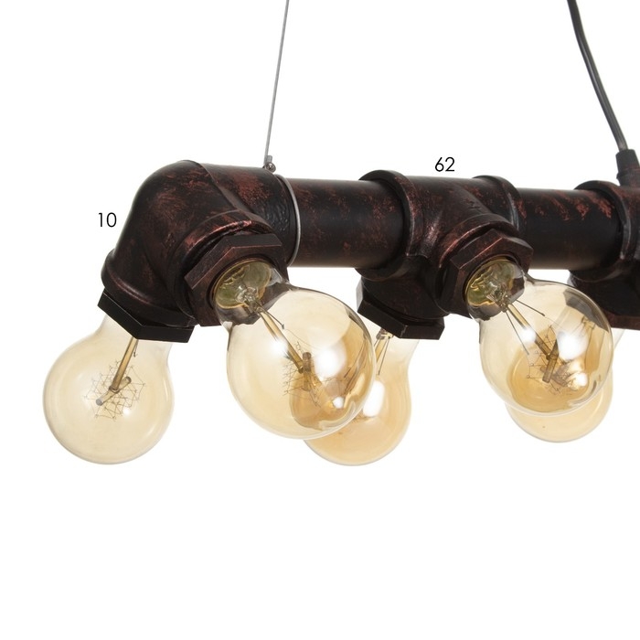 Подвес "Тубо" 10хЕ27 40Вт черный-медь 7х5х7-127см BayerLux