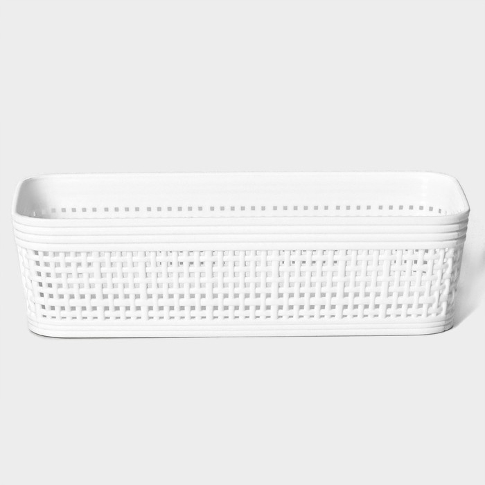 Корзина для хранения «Сетка», пластик, 22×10×6 см, цвет МИКС Корзина для хранения «Сетка», пластик, 22×10×6 см, цвет МИКС