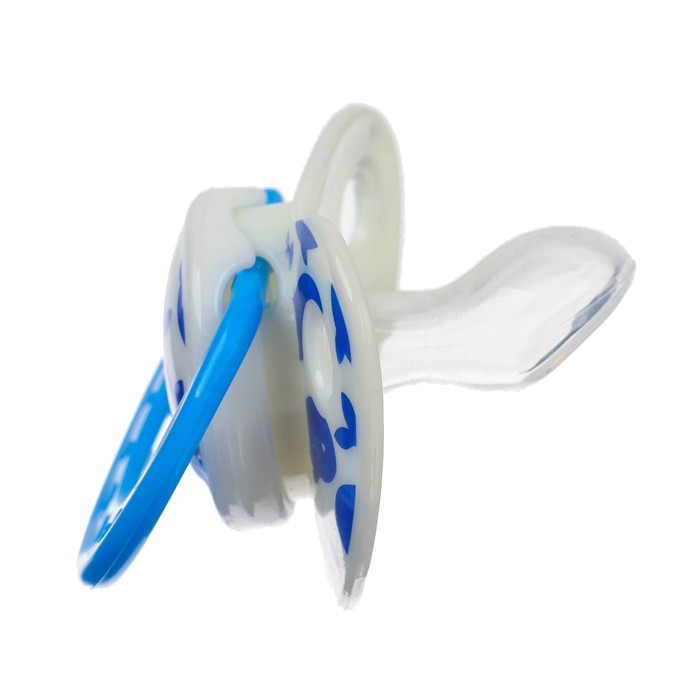 Соска - пустышка силиконовая ортодонтическая «Кит», от 3 мес., с колпачком, цвет голубой Соска - пустышка силиконовая ортодонтическая «Кит», от 3 мес., с колпачком, цвет голубой