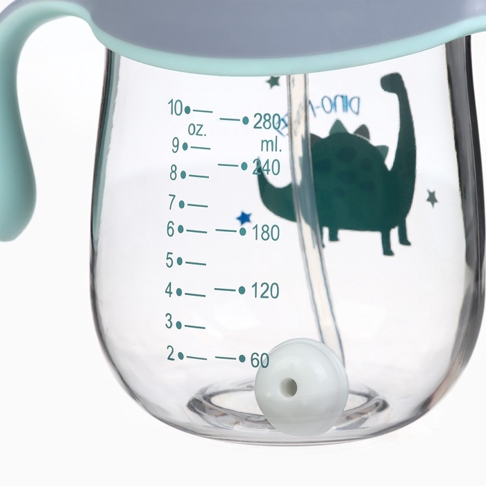 Поильник детский M&B «Котик» с трубочкой, от 9 мес., 280 мл., цвет серо-голубой Поильник детский M&B «Котик» с трубочкой, от 9 мес., 280 мл., цвет серо-голубой