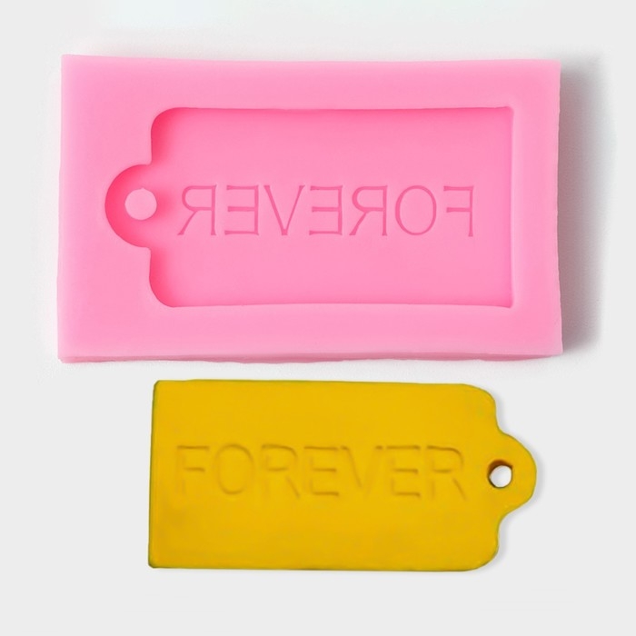 Молд «Навсегда» силикон,, 6×3,5×0,8 см, цвет розовый Молд «Навсегда» силикон,, 6×3,5×0,8 см, цвет розовый