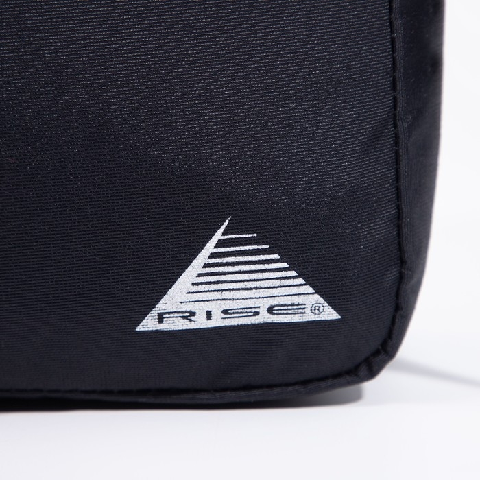 Сумка мужская на молниях RISE, длинный ремень, цвет чёрный Сумка мужская на молниях RISE, длинный ремень, цвет чёрный