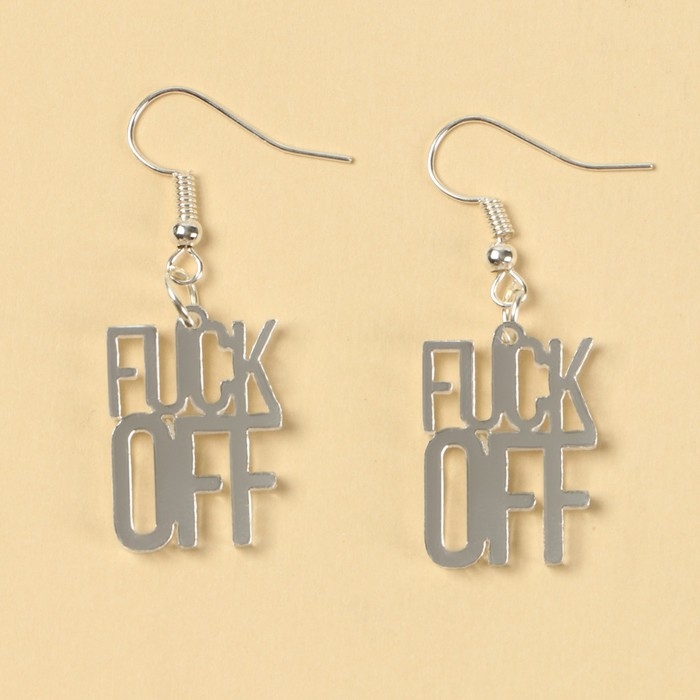 Серьги «OFF», 6 х 9 см Серьги «OFF», 6 х 9 см