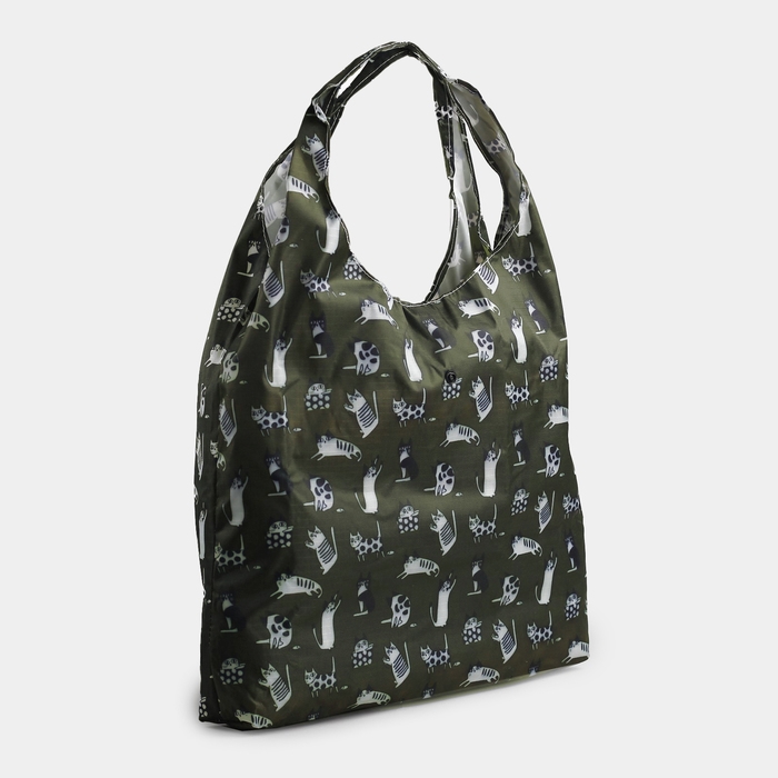 Сумка хозяйственная на кнопке, складная, цвет зелёный Сумка хозяйственная на кнопке, складная, цвет зелёный