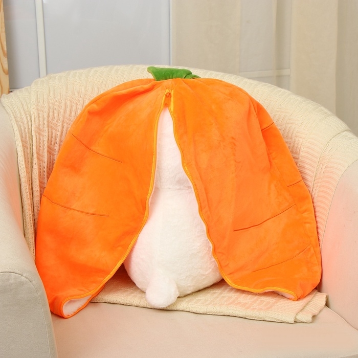 Шкурка мягкой игрушки  Шкурка мягкой игрушки "Зайка-морковка", 60 см