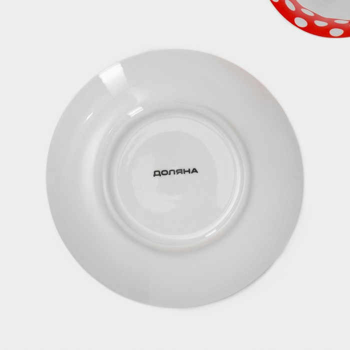 Сервиз чайный керамический на металлической подставке Доляна «Горох»,13 предметов на подставке: 6 чашек 210 мл, 6 блюдец - d=14 см, чайник 950 мл, цвет красный Сервиз чайный керамический на металлической подставке Доляна «Горох»,13 предметов на подставке: 6 чашек 210 мл, 6 блюдец - d=14 см, чайник 950 мл, цвет красный