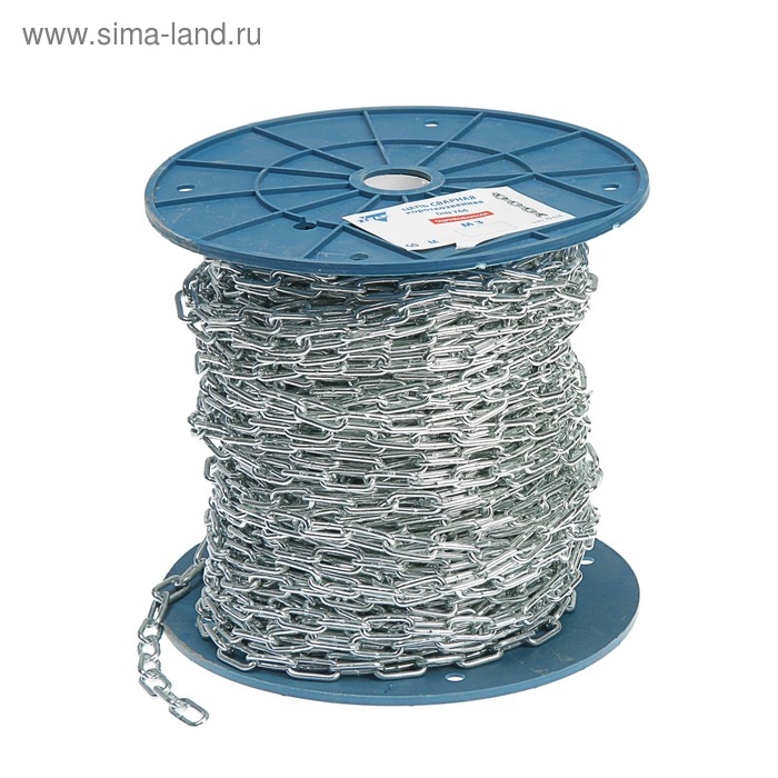 Цепь короткозвенная DIN 766, d=3 мм, в катушке 60 м Цепь короткозвенная DIN 766, d=3 мм, в катушке 60 м