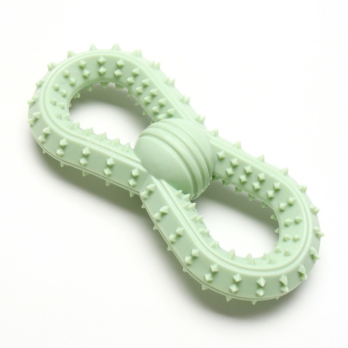 Игрушка для собак Игрушка для собак "Бесконечность", TPR, массажная, 15 см, зеленая