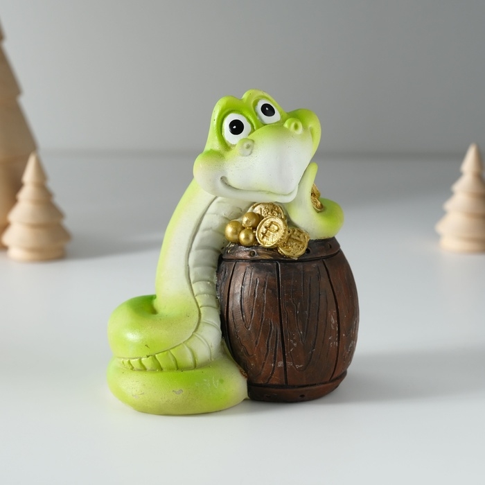 Копилка полистоун Копилка полистоун "Змейка с богатствами" МИКС 8,5х6х10,5 см