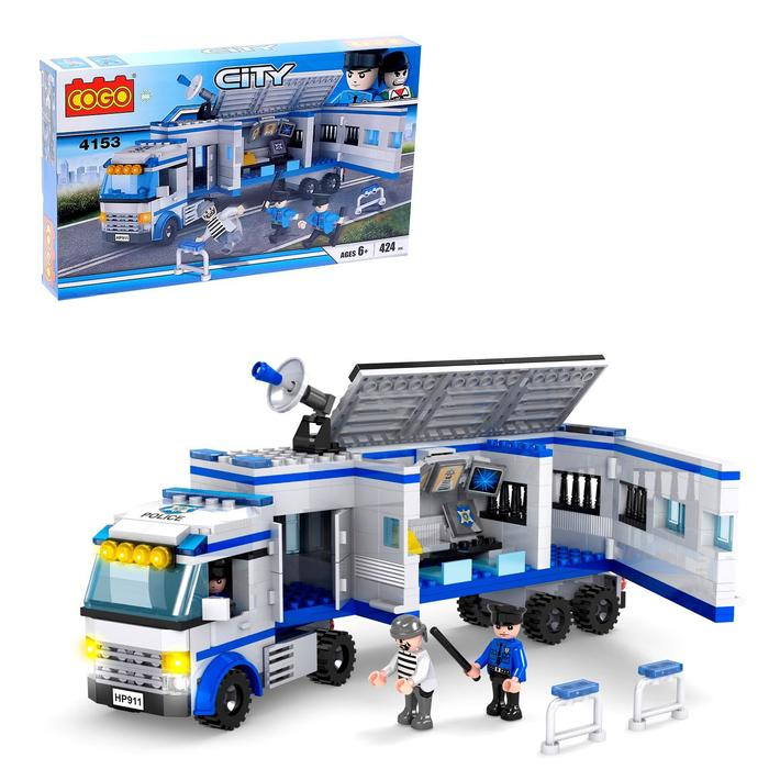 Конструктор Полиция «Передвижной участок», 424 детали Конструктор Полиция «Передвижной участок», 424 детали