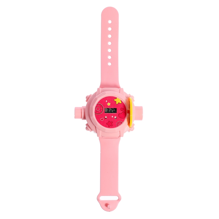 Часы-проектор «Милашки», световые эффекты, 24 картинки, цвет розовый Часы-проектор «Милашки», световые эффекты, 24 картинки, цвет розовый