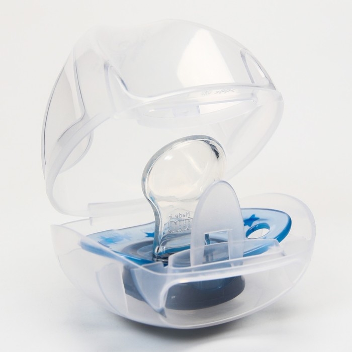 Соска-пустышка ортодонтическая, силикон, от 6 мес., ADORE, в контейнере «Трактор»