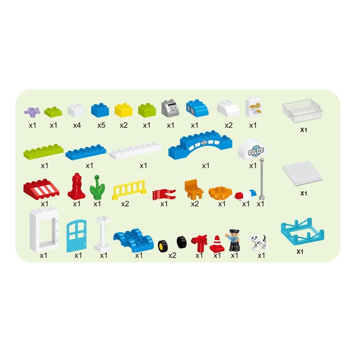 Конструктор «Полицейский участок», 2 варианта сборки, 48 деталей Конструктор «Полицейский участок», 2 варианта сборки, 48 деталей