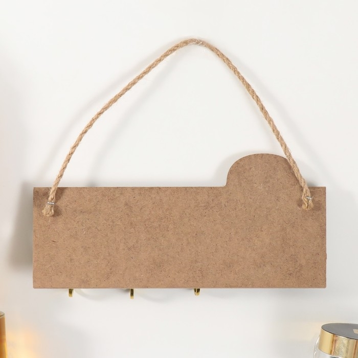 Крючки декоративные дерево  Крючки декоративные дерево "Любовь. Абстракция. Радуга" чёрная с золотом 20х9,3 см