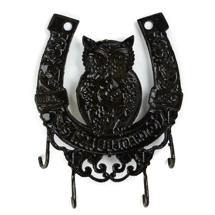 Ключница настенная «Счастье в дом», сова, 9.9 х 11.4 см Ключница настенная «Счастье в дом», сова, 9.9 х 11.4 см