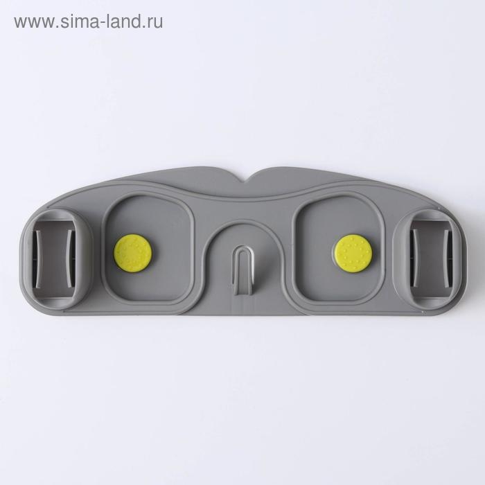 Держатель для швабр, 30×10×5 см, на липучке, с крючком, цвет МИКС