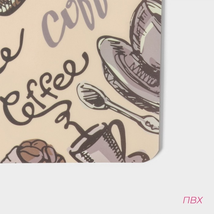 Салфетка сервировочная на стол Доляна Coffee, 43×28 см, цвет бежевый