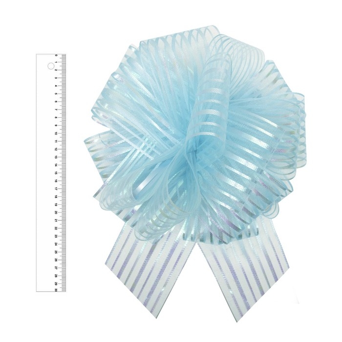 Бант-шар №10 Бант-шар №10 "Полоски", цвет голубой