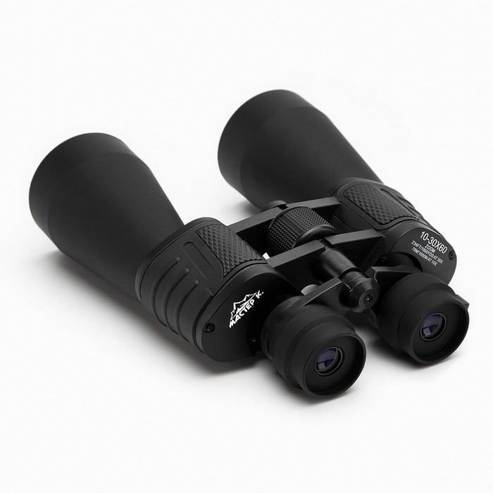 Бинокль 10-30х60,  Бинокль 10-30х60, "Командир", с регулируемым зумом 10-30, черный, линзы рубин
