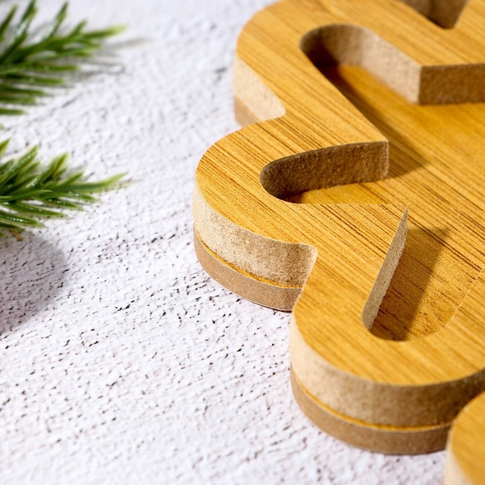 Новый год. Менажница деревянная «Снежинка», 25 х 25 см Новый год. Менажница деревянная «Снежинка», 25 х 25 см