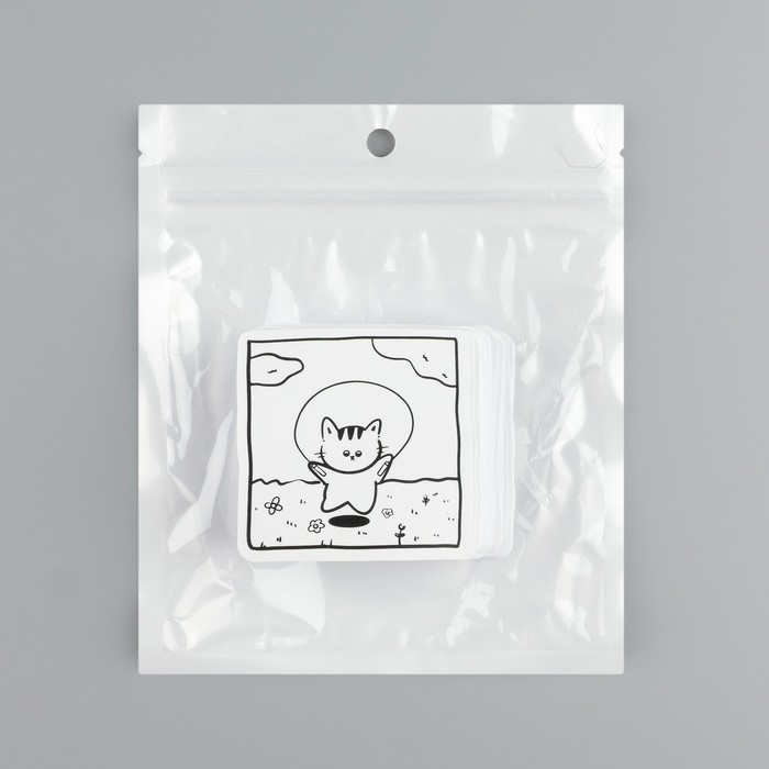 Наклейки пластик Наклейки пластик "Чудо-животные" набор 60 шт 10х12 см