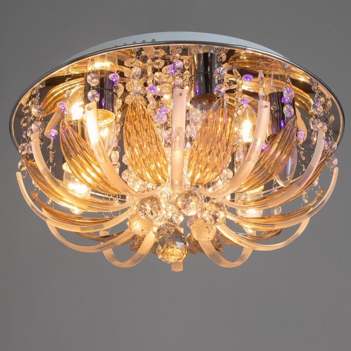 Люстра Люстра "Эмилия" 7х40Вт Е27 с пультом, цвет хром 41х41х19 см