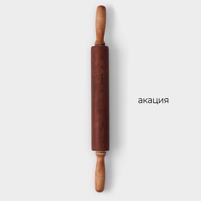 Скалка вращающаяся Magistro, дерево, 43×4 см, рабочая часть 23 см, с фигурными ручками Скалка вращающаяся Magistro, дерево, 43×4 см, рабочая часть 23 см, с фигурными ручками