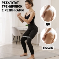 Набор фитнес-резинок ONLYTOP «Авокадо»: нагрузка 10, 14, 22 кг, 3 шт., 30х5 см