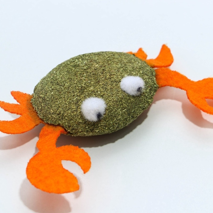 Игрушка для кошек «Краб» из кошачьей мяты, 4 х 5 см Игрушка для кошек «Краб» из кошачьей мяты, 4 х 5 см