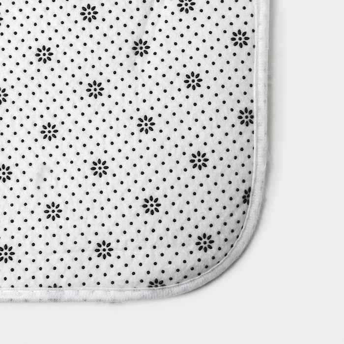 Коврик Доляна «Пушистик», 40×60 см, цвет белый