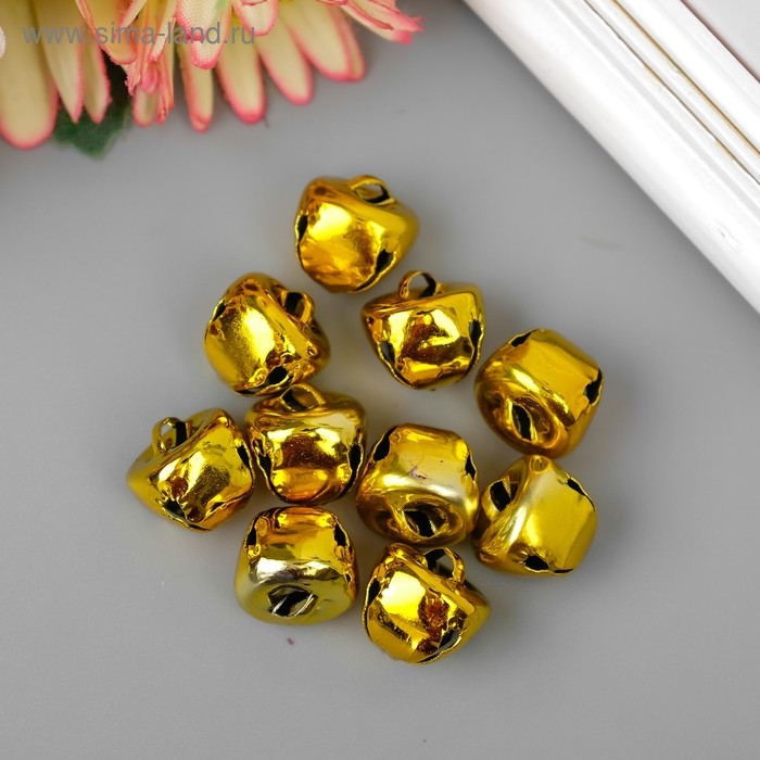 Набор декора для творчества Набор декора для творчества "Колокольчики золотые" d=1,3 см набор 10 шт
