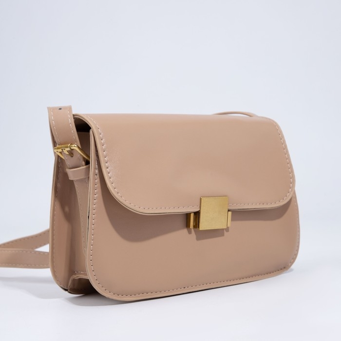 Сумка-мессенджер на клапане, цвет бежевый Сумка-мессенджер на клапане, цвет бежевый