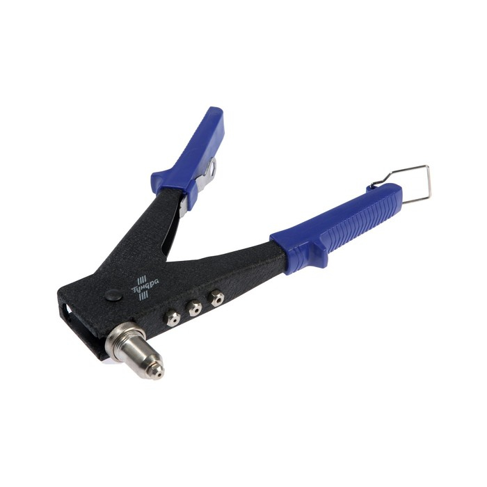 Заклепочник ТУНДРА, 250 мм, поворотный 0-90°, заклепки 2.4 - 3.2 - 4 - 4.8 мм Заклепочник ТУНДРА, 250 мм, поворотный 0-90°, заклепки 2.4 - 3.2 - 4 - 4.8 мм