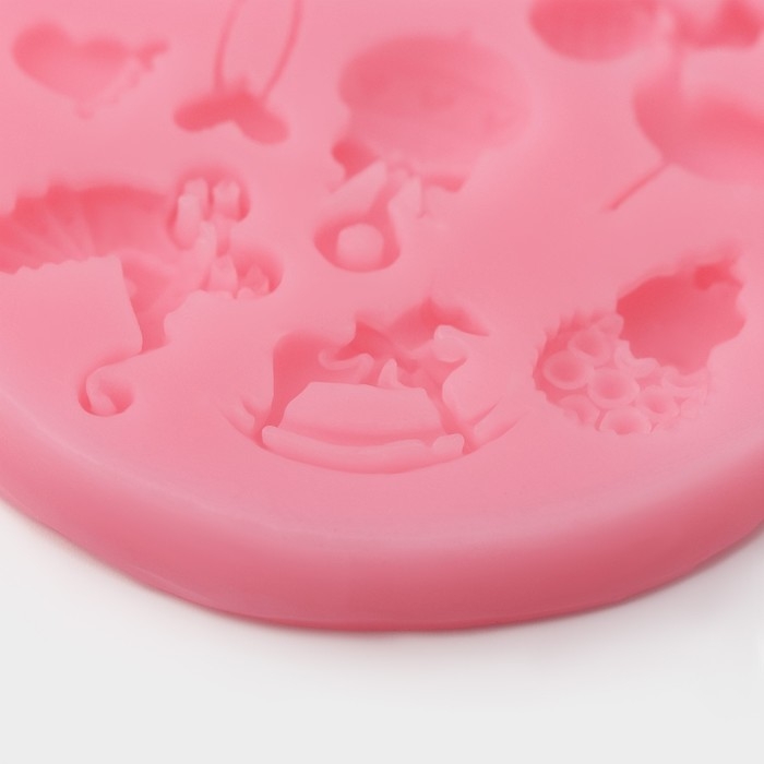 Молд Доляна &laquo;Для новорождённого&raquo;, силикон, d=7,5 см, цвет розовый