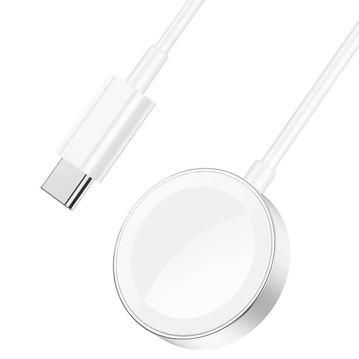 Зарядное устройство для Hoco CW39C, беспроводное, для смарт-часов, Type-C, 1.2 м, 1 А, белое