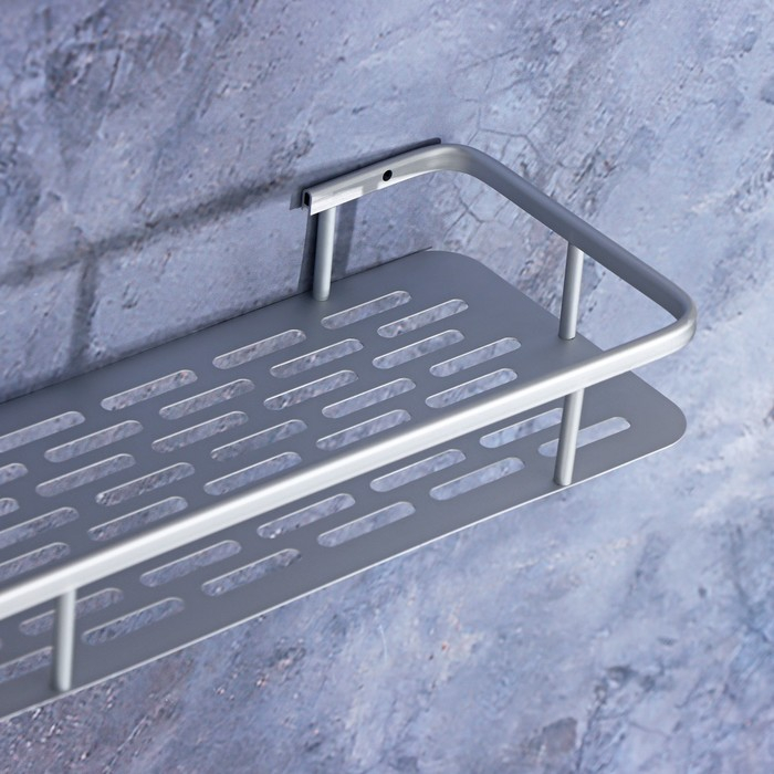 Полка для ванной комнаты, 31,5×13×5 см, алюминий