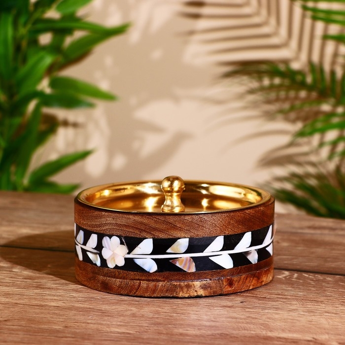 Миска деревянная 13 см, с крышкой Миска деревянная 13 см, с крышкой